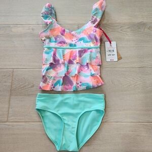 🔥5/$25 Flutter sleeve girls tankini swimsuit